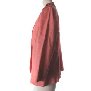 Leilian Botta Giuseppe テーラードジャケット 2B シングル リネン ウール ピンク 11
