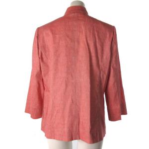 Leilian Botta Giuseppe テーラードジャケット 2B シングル リネン ウール ピンク 11