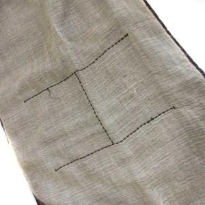 HERMES ストール バイカラー フリンジ H 刺繍 ベージュ ブラウン AA