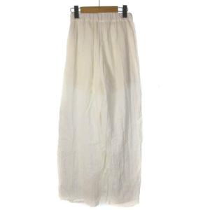 Ameri VINTAGE 20SS ショートパンツ付 レース ワイドパンツ ウエストゴム オフホワイト S