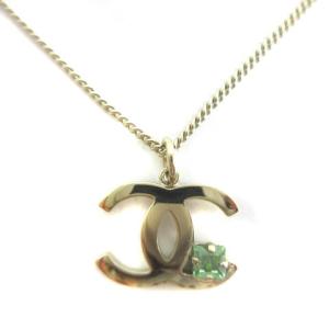 05 P ココマーク ネックレス ペンダント ラインストーン ゴールドカラー