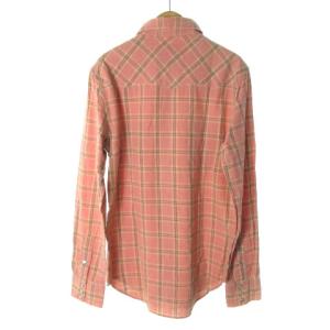 RRL ウエスタンシャツ チェック 長袖 ピンク S