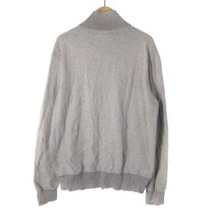POLO RALPH LAUREN ニット カーディガン ジップアップ ワンポイント スタンドカラー グレー S