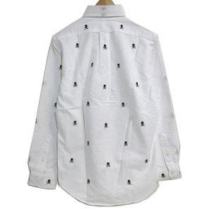 RALPH LAUREN シャツ 長袖 スカル刺繍 ボタンダウン BD ブロード CLASSIC FIT 白 ホワイト S