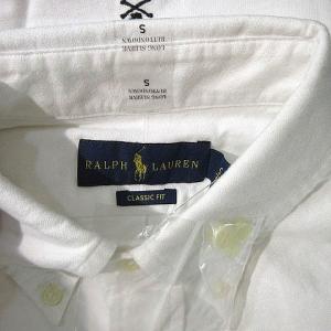 RALPH LAUREN シャツ 長袖 スカル刺繍 ボタンダウン BD ブロード CLASSIC FIT 白 ホワイト S