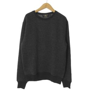スウェット トレーナー 裏起毛 長袖 プルオーバー チャコールグレー S