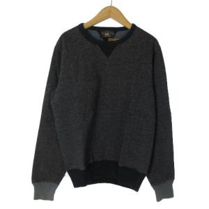 スウェット トレーナー プルオーバー 裏起毛 リブ袖 ネイビー 紺 XS