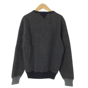 RRL スウェット トレーナー プルオーバー 裏起毛 リブ袖 ネイビー 紺 XS