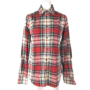 チェックシャツ エルボーパッチ 長袖 スリムフィット レッド ネイビー グリーン 2