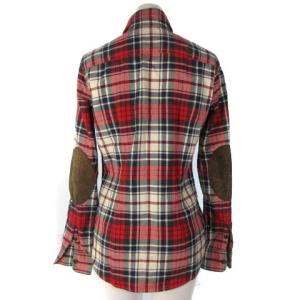 RALPH LAUREN チェックシャツ エルボーパッチ 長袖 スリムフィット レッド ネイビー グリーン 2