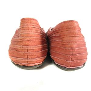 JURGEN LEHL パンプス フラットシューズ レザー ティアード ピンク 23.5cm