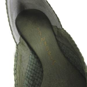 JURGEN LEHL メッシュ パンプス フラットシューズ レザー ラウンドトゥ ブラック 黒 23.5cm