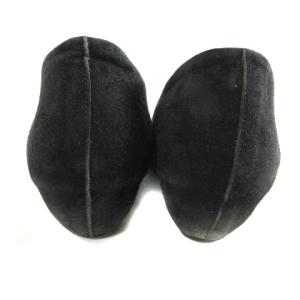 JURGEN LEHL パンプス シューズ スエード ローヒール ラウンドトゥ ブラック 黒 23.5cm