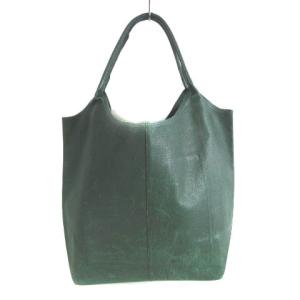 JURGEN LEHL ハンドバッグ ミディアム トートバッグ レザー グリーン 緑