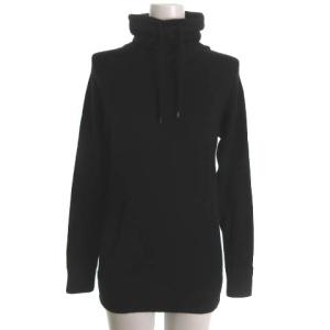 ニット セーター アルパカ混 タートルネック シャーリング 長袖 ブラック 黒 XS