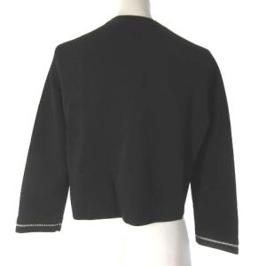 CELFORD 近年モデル カーディガン 7分袖 ストレッチ フェイクポケット 黒 ブラック 36