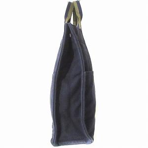 HERMES トートバッグ ハンドバッグ フールトゥ MM コットン 紺 ネイビー カーキ 鞄 ECR17 AA