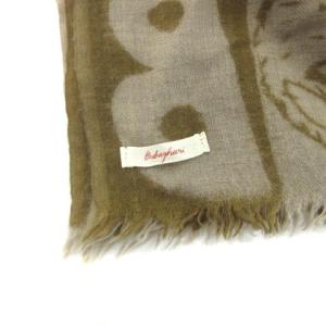 JURGEN LEHL Babaghuri ババグーリ ストール ショール 総柄 フリンジ ベージュ ブラウン