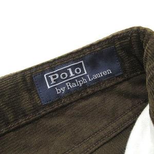 POLO RALPH LAUREN コーデュロイ パンツ スリムフィット ジップフライ 大きいサイズ 茶 ブラウン 34 XL位