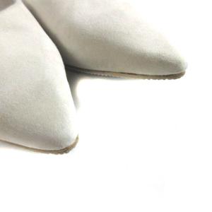 LOUIS VUITTON パンプス シューズ ポインテッドトゥ スエード ライトグレー 35.5 22.5cm ECR17