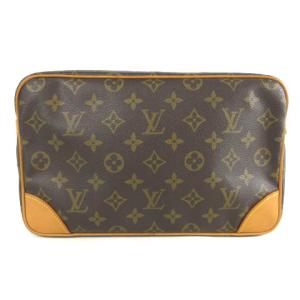 LOUIS VUITTON M51845 コンピエーニュ28 モノグラム クラッチバッグ ブラウン