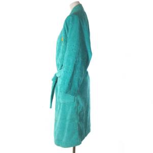 LEONARD バスローブ ガウン パイル ジャガード 花柄 エンブロイダリー グリーン 緑 ECR17