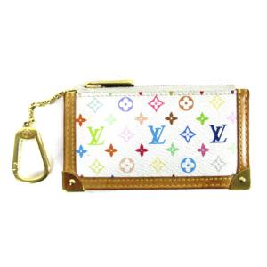 LOUIS VUITTON M92655 ポシェットクレ モノグラム マルチカラー コインケース ホワイト