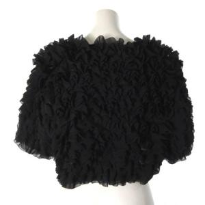 TO BE CHIC カーディガン ボレロ シフォン フリル ブラック 黒 ECR17