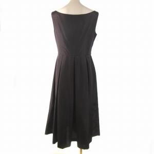 SYBILLA ノースリーブ ワンピース フレア シフォン パープル 紫 L ECR17