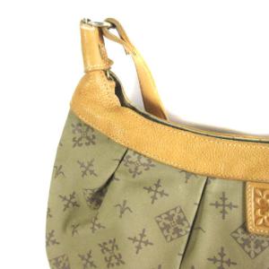 russet ショルダーバッグ ワンショルダー キャンバス レザー 総柄 ベージュ ECR17