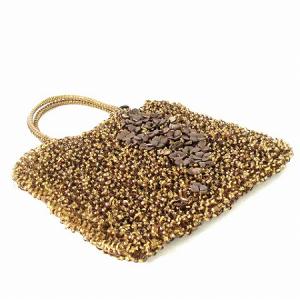 ANTEPRIMA ハンドバッグ ワイヤーバッグ ミニトート スクエア 花モチーフ ゴールドカラー 鞄 ECR17