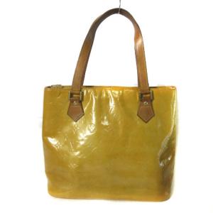 LOUIS VUITTON M91055 ヒューストン モノグラム ヴェルニ ショルダーバッグ トートバッグ マスタード ECR17
