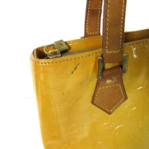 LOUIS VUITTON M91055 ヒューストン モノグラム ヴェルニ ショルダーバッグ トートバッグ マスタード ECR17