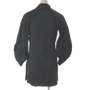 PRADA コットン ジャケット 変形 ラップ ボリュームスリーブ ネイビー 紺 38 ECR17