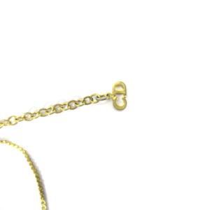 Christian Dior ヴィンテージ CDロゴ ラインストーン ネックレス ペンダント ゴールドカラー ECR17