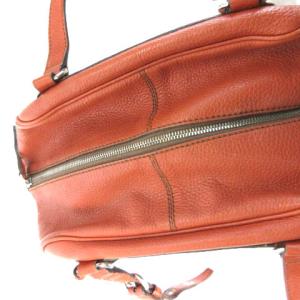 TOD'S ショルダーバッグ ハンドバッグ レザー オレンジ ECR17