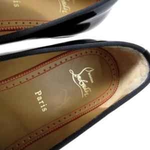 Christian Louboutin ローファー ワッペン エンブレム パテント 42 ブラック