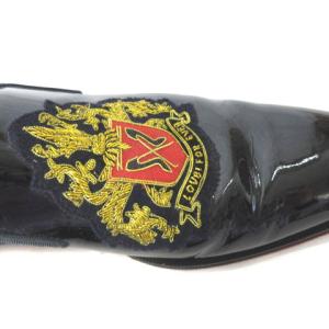 Christian Louboutin ローファー ワッペン エンブレム パテント 42 ブラック