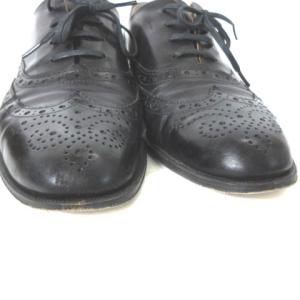 HIROFU レザーシューズ カジュアルシューズ ウィングチップ ブラック 黒 23cm