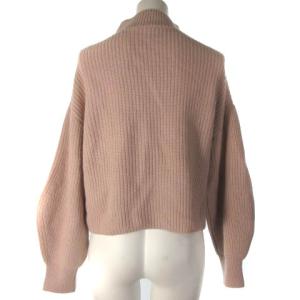SYBILLA 近年モデル ニット セーター プルオーバー ボトルネック ハイネック 長袖 ウール カシミヤ ピンク M