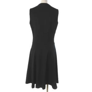 GIVENCHY ワンピース ノースリーブ ロング ウール 黒 ブラック 38