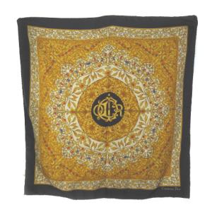 スカーフ 大判 85 ゴールド ブラック AA