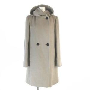 コート ダブル フーディー ウール アンゴラ混 アイボリー 40 SM0