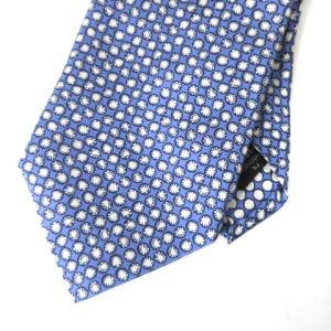 dunhill ネクタイ シルク100％ 総柄 ネイビー 紺