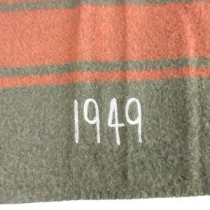 Nigel Cabourn 近年モデル BLANKET STOLE ブランケット ストール マフラー エンブロイダリー ウール カーキ オレンジ