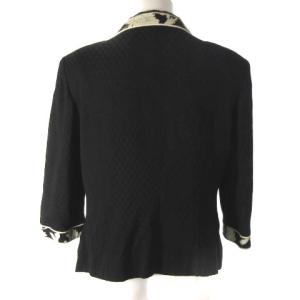 LEONARD FASHION シャツジャケット 1B シングル 花柄 チェッカー 格子柄 ブラック 11AR