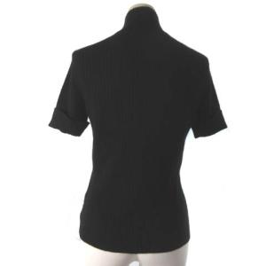 GIVENCHY BOUTQUES ニット セーター ハイネック 半袖 カシミヤ100％ プルオーバー 黒 ブラック 38