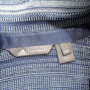 adidas ADICROSS メランジ テーラード ゴルフ ジャケット ストレッチ 開襟 総柄 FJ4333 紺 ネイビー M SM0