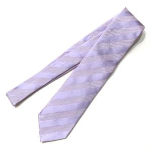 Paul Smith COLLECTION ネクタイ レギュラータイ レジメンタルストライプ シルク コットン混 紫 パープル SM0