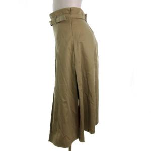 BLUE LABEL CRESTBRIDGE スカート ひざ丈 クレストブリッジチェック ギャザー フレア ベージュ レッド 38